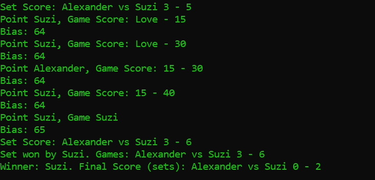 CLI output example 2