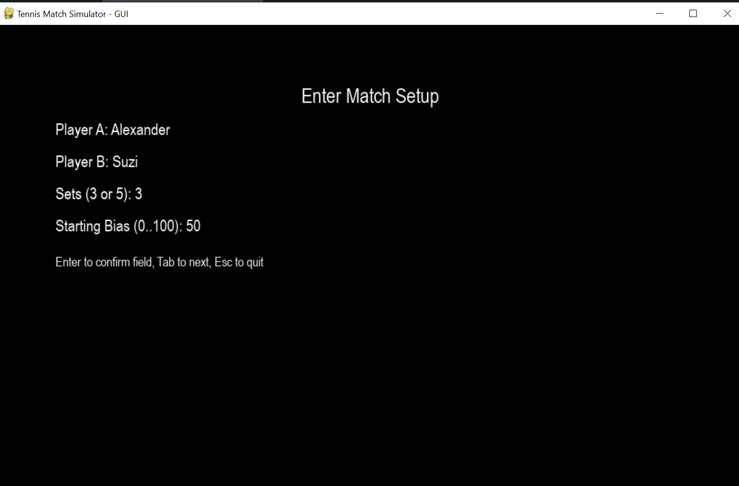 Launch prompt with example inputs